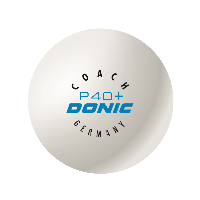 Trainingsball Donic Coach P-40+ ** Cell-Free, 6 Stk.